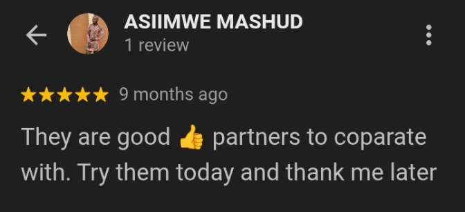 Google review snapshot 1