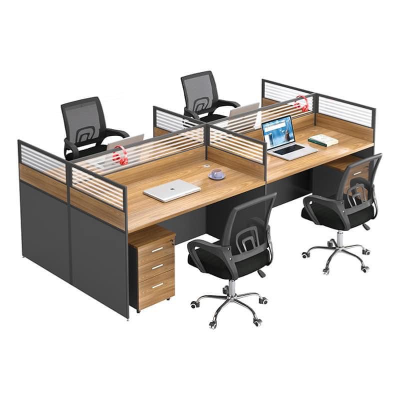 4 person office work station
